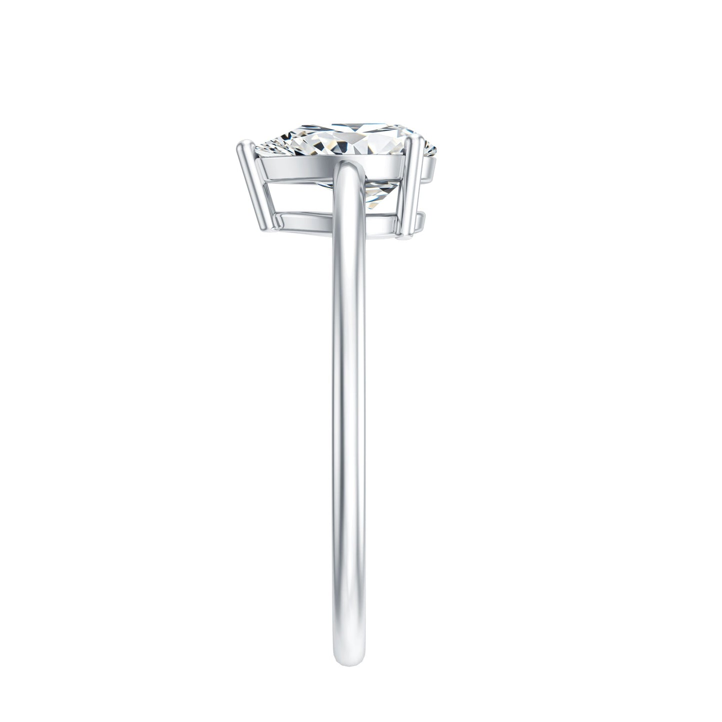Single Stone Lab Grown Diamond Pear Engagement Ring