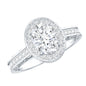 1.2 Carat Oval Lab Grown Diamond Halo Engagement Ring