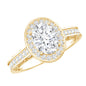 1.2 Carat Oval Lab Grown Diamond Halo Engagement Ring
