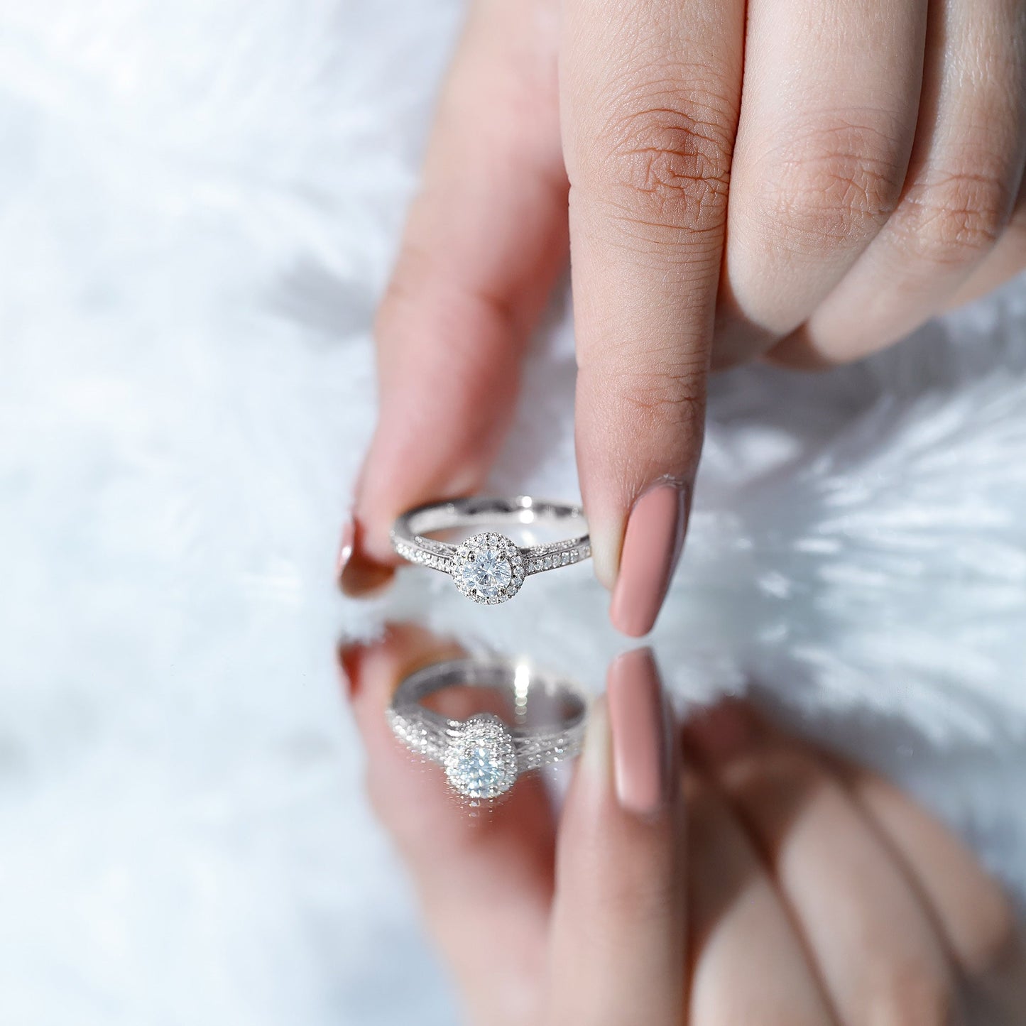 Diamond Vintage Looking Engagement Ring