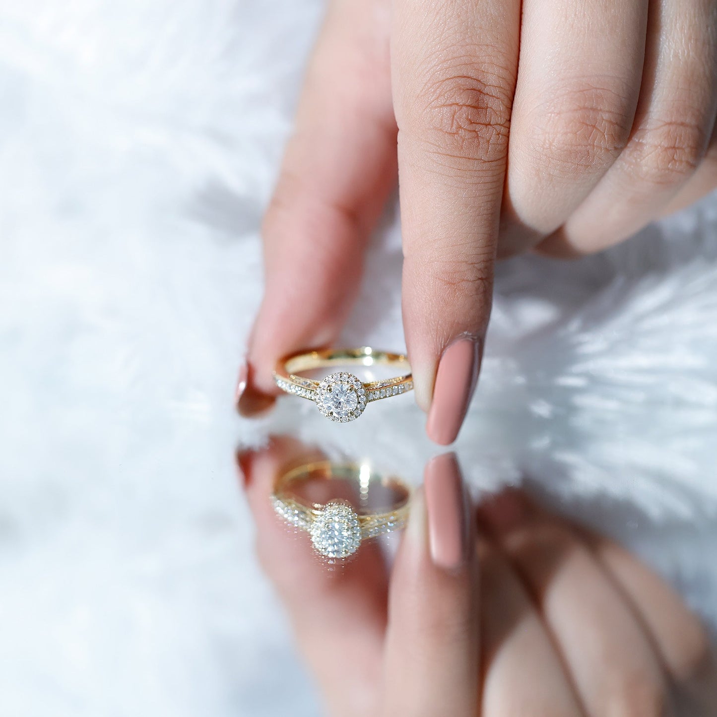 Diamond Vintage Looking Engagement Ring