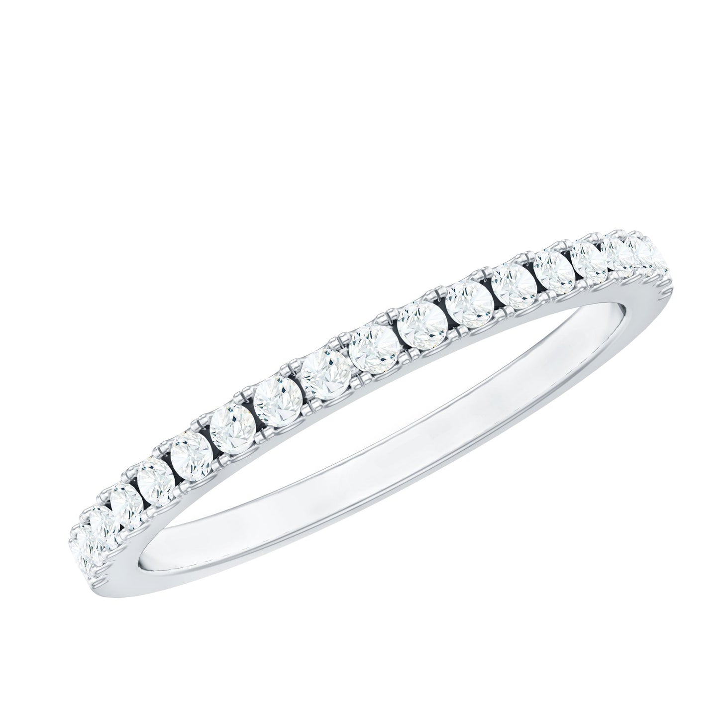 Lab Created Diamond Simple Eternity Ring in Pave Setting