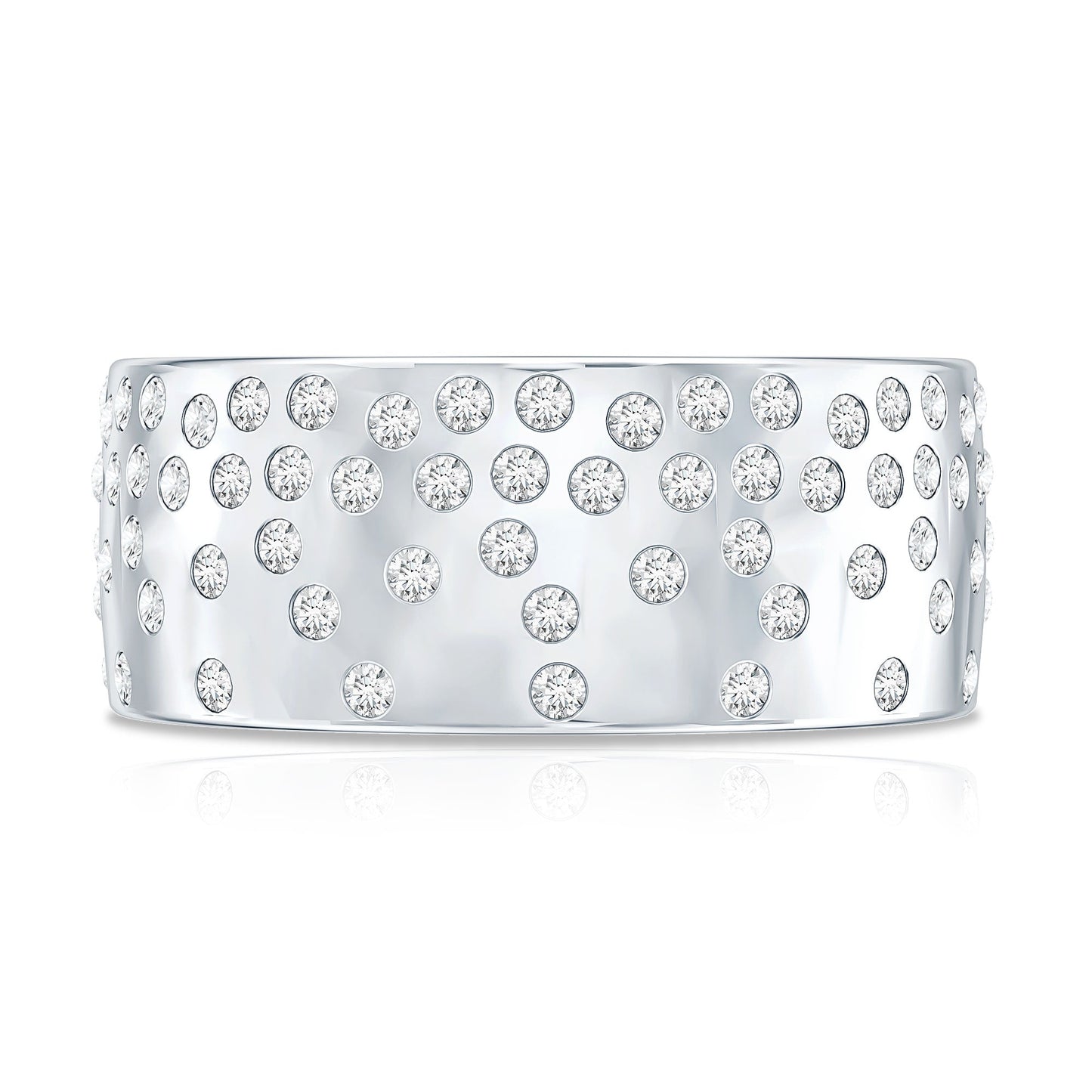 Certified Lab Grown Diamond Wedding Band in Flush Setting