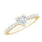 Lab Grown Diamond Heart Promise Ring With Side Stones