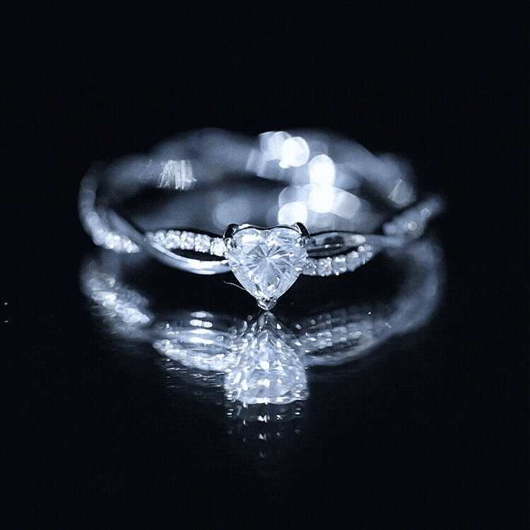 0.5 Carat Heart Shaped Diamond Ring For Women