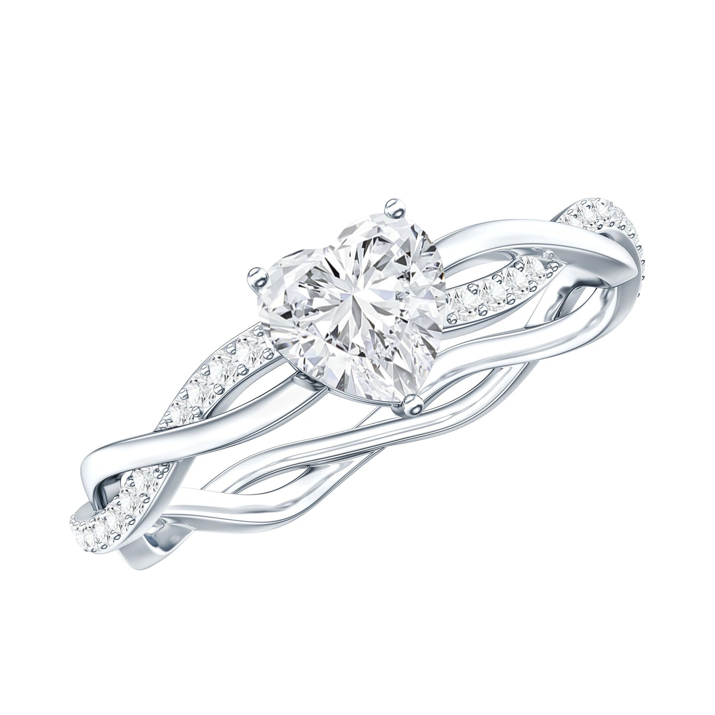 0.5 Carat Heart Shaped Diamond Ring For Women