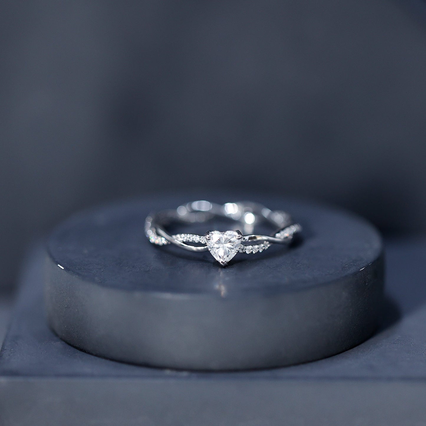 0.5 Carat Heart Shaped Diamond Ring For Women