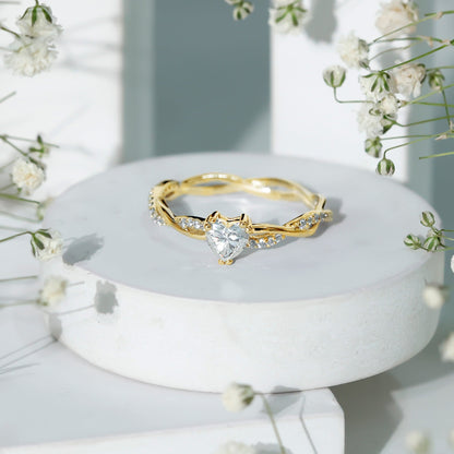 0.5 Carat Heart Shaped Diamond Ring For Women