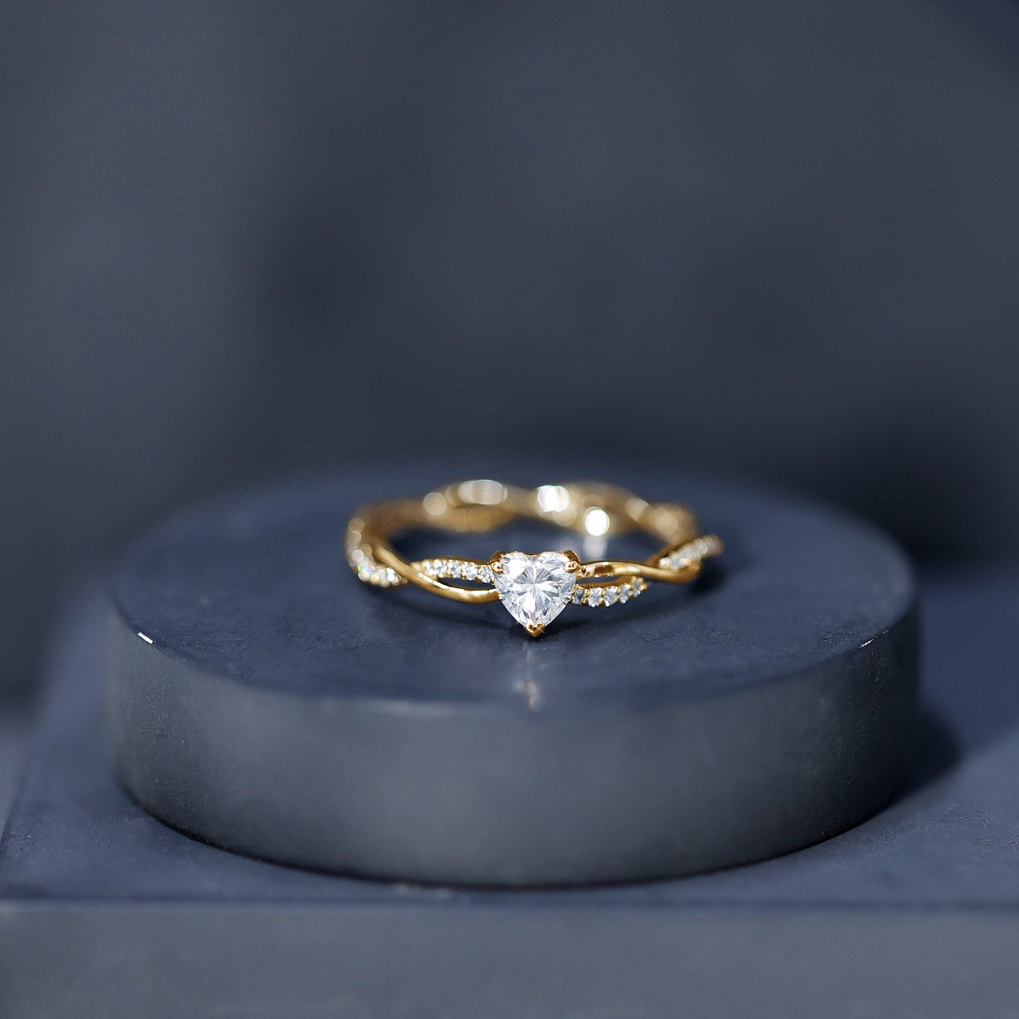 0.5 Carat Heart Shaped Diamond Ring For Women