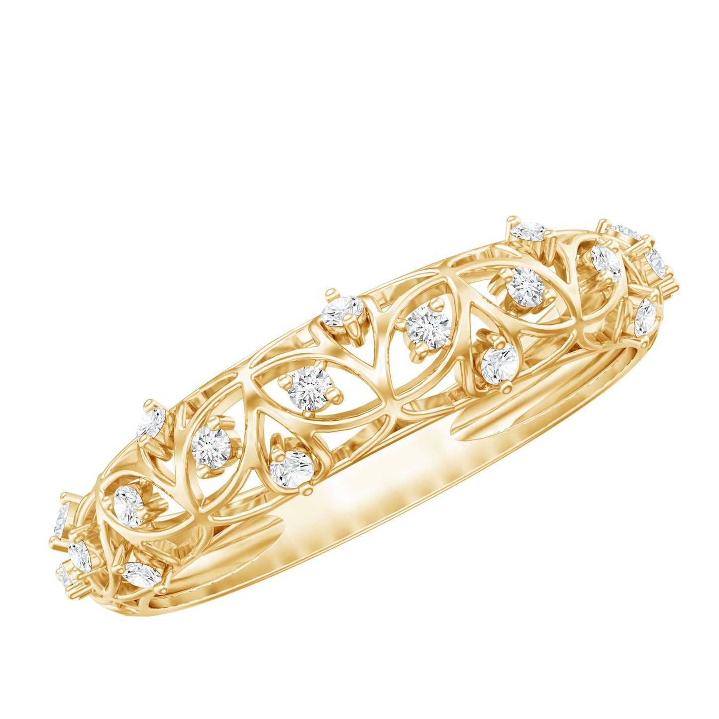 Designer Lab Grown Diamond Wedding Band For Women