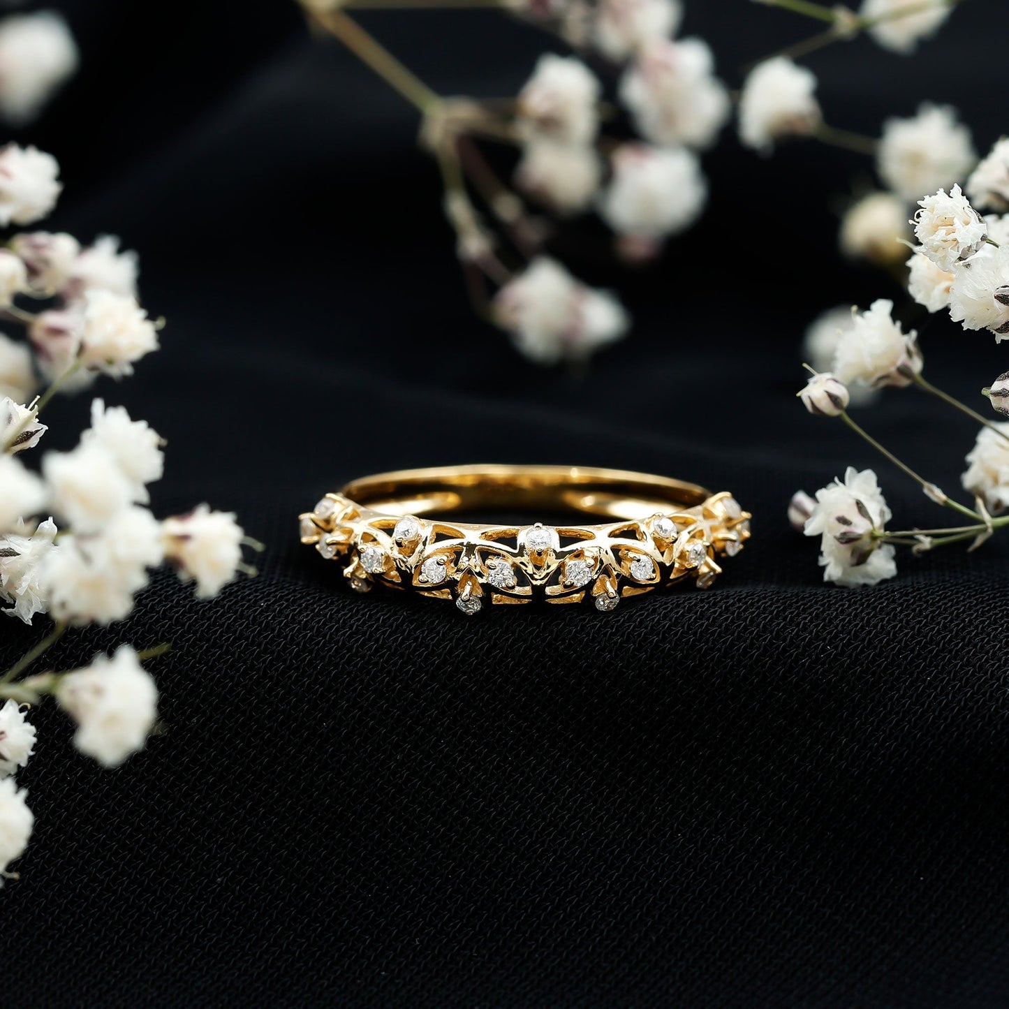 Designer Lab Grown Diamond Wedding Band For Women