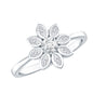 Brilliant Cut Lab Grown Diamond Flower Cocktail Ring