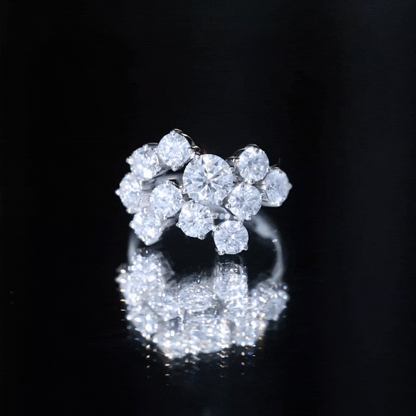 Certified Lab Grown Diamond Statement Engagement Ring for Women
