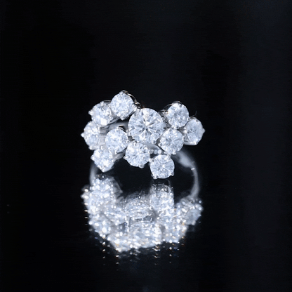 Certified Lab Grown Diamond Statement Engagement Ring for Women