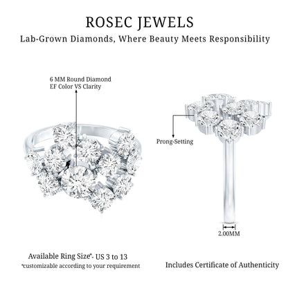 Certified Lab Grown Diamond Statement Engagement Ring for Women