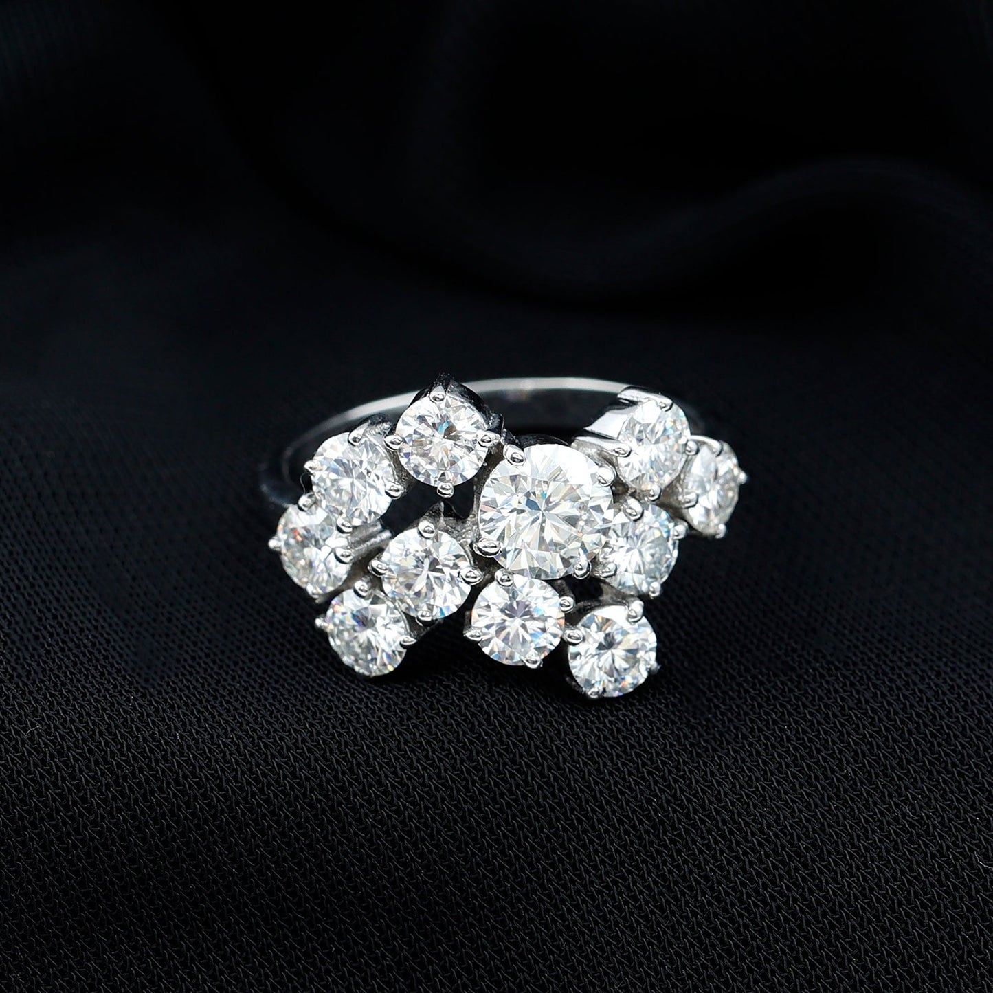 Certified Lab Grown Diamond Statement Engagement Ring for Women