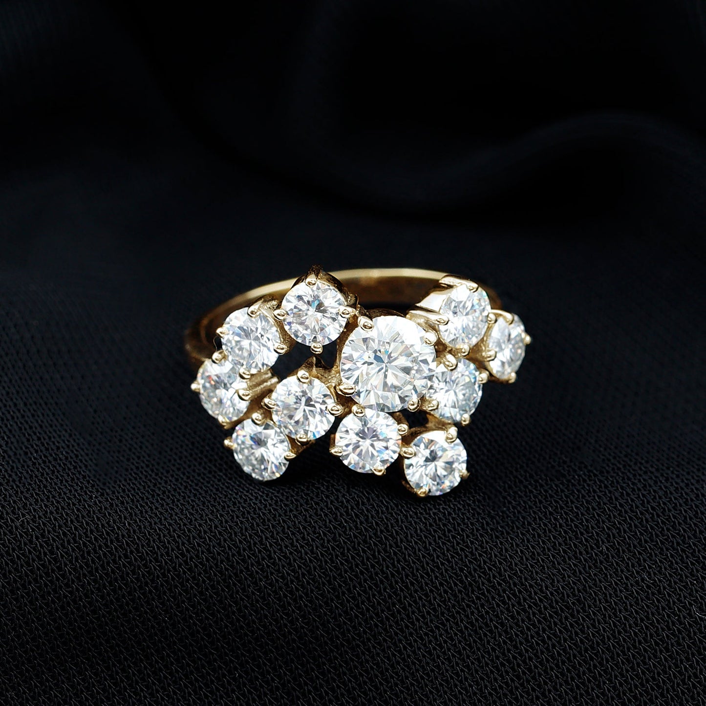 Certified Lab Grown Diamond Statement Engagement Ring for Women