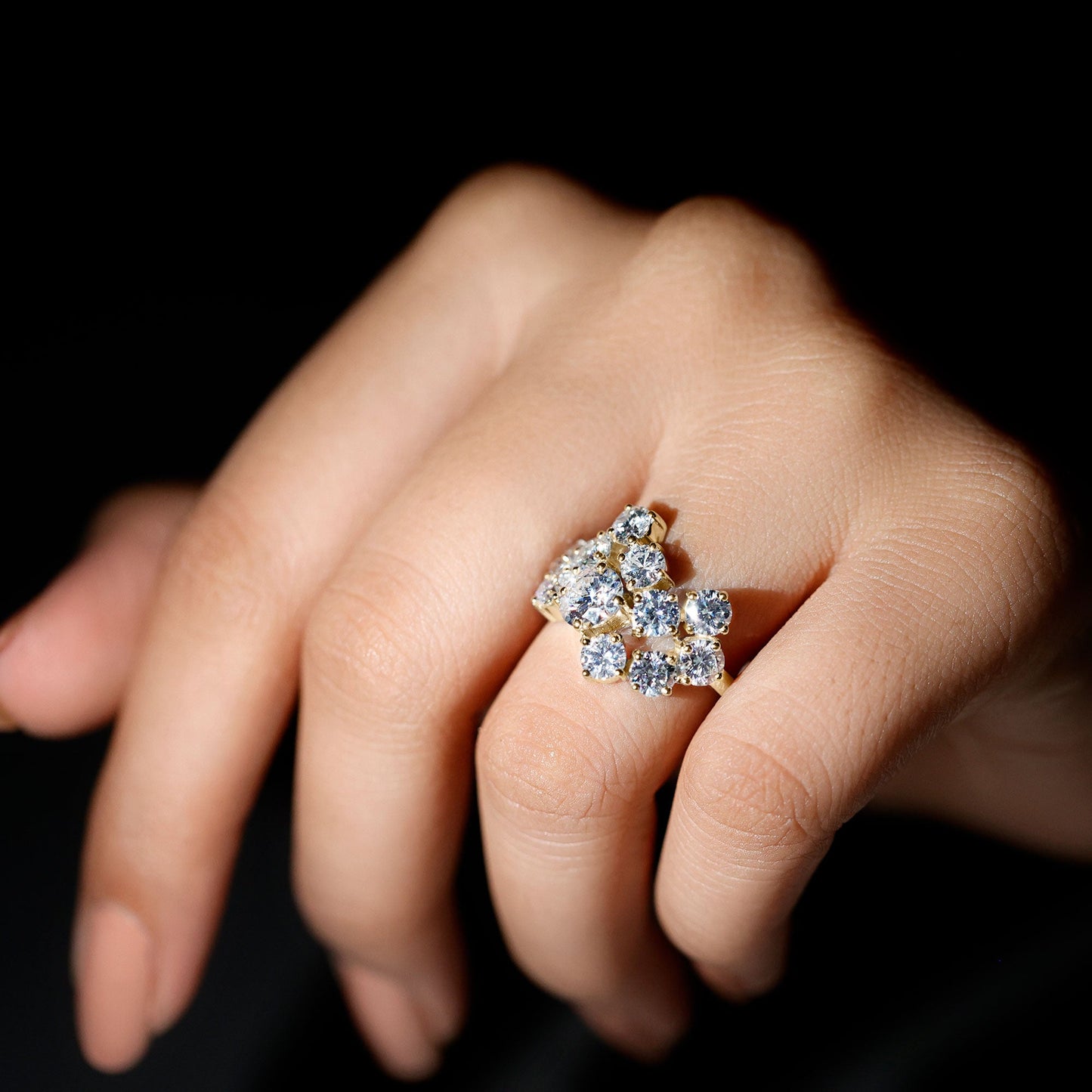 Certified Lab Grown Diamond Statement Engagement Ring for Women