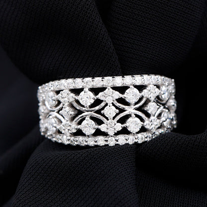 Vintage Inspired Lab Grown Diamond Wedding Band for Women