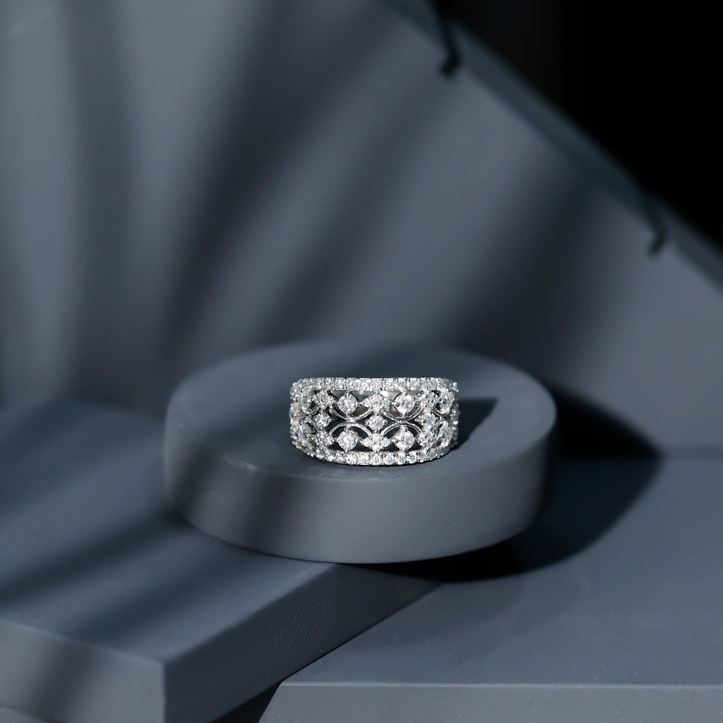 Vintage Inspired Lab Grown Diamond Wedding Band for Women
