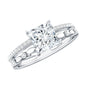 Brilliant Cut Lab Grown Diamond Solitaire Double Band Ring for Women