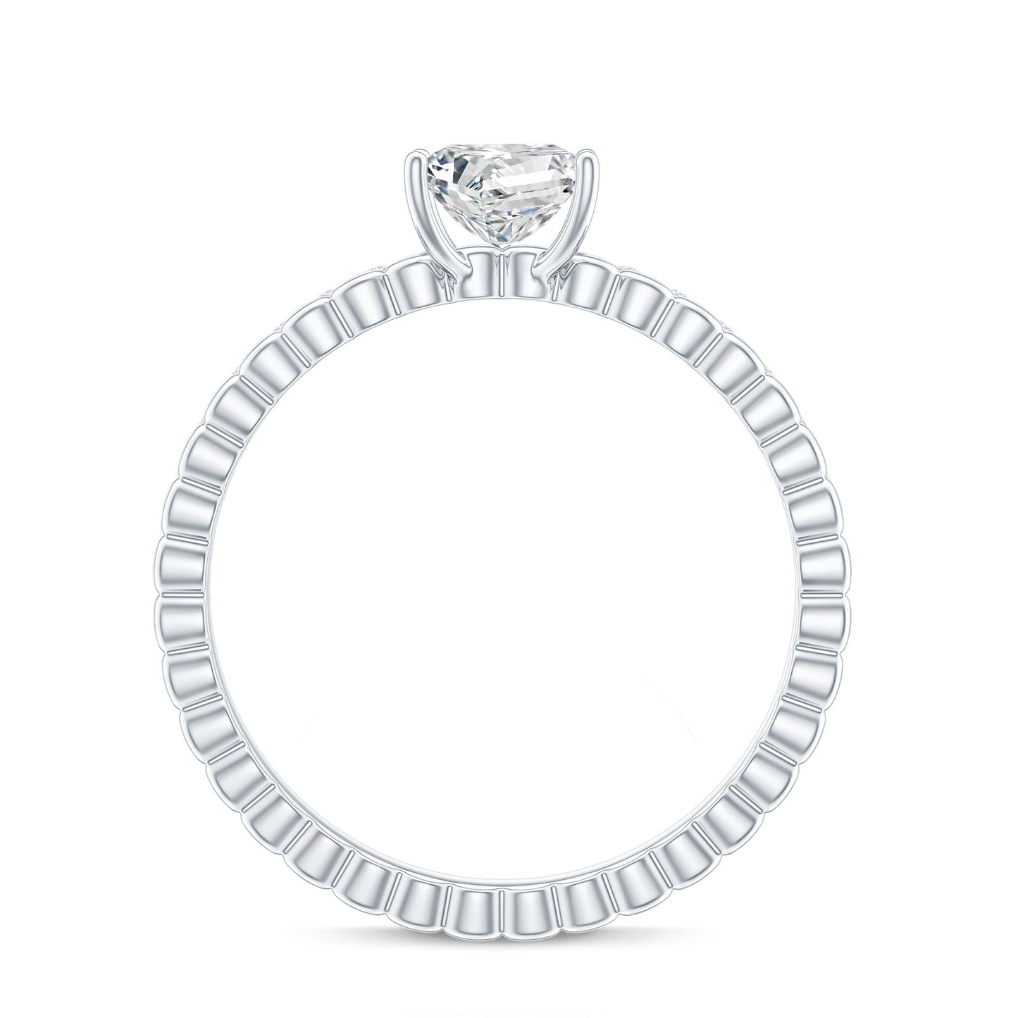 Princess Cut Lab Grown Diamond Promise Ring With Certificate