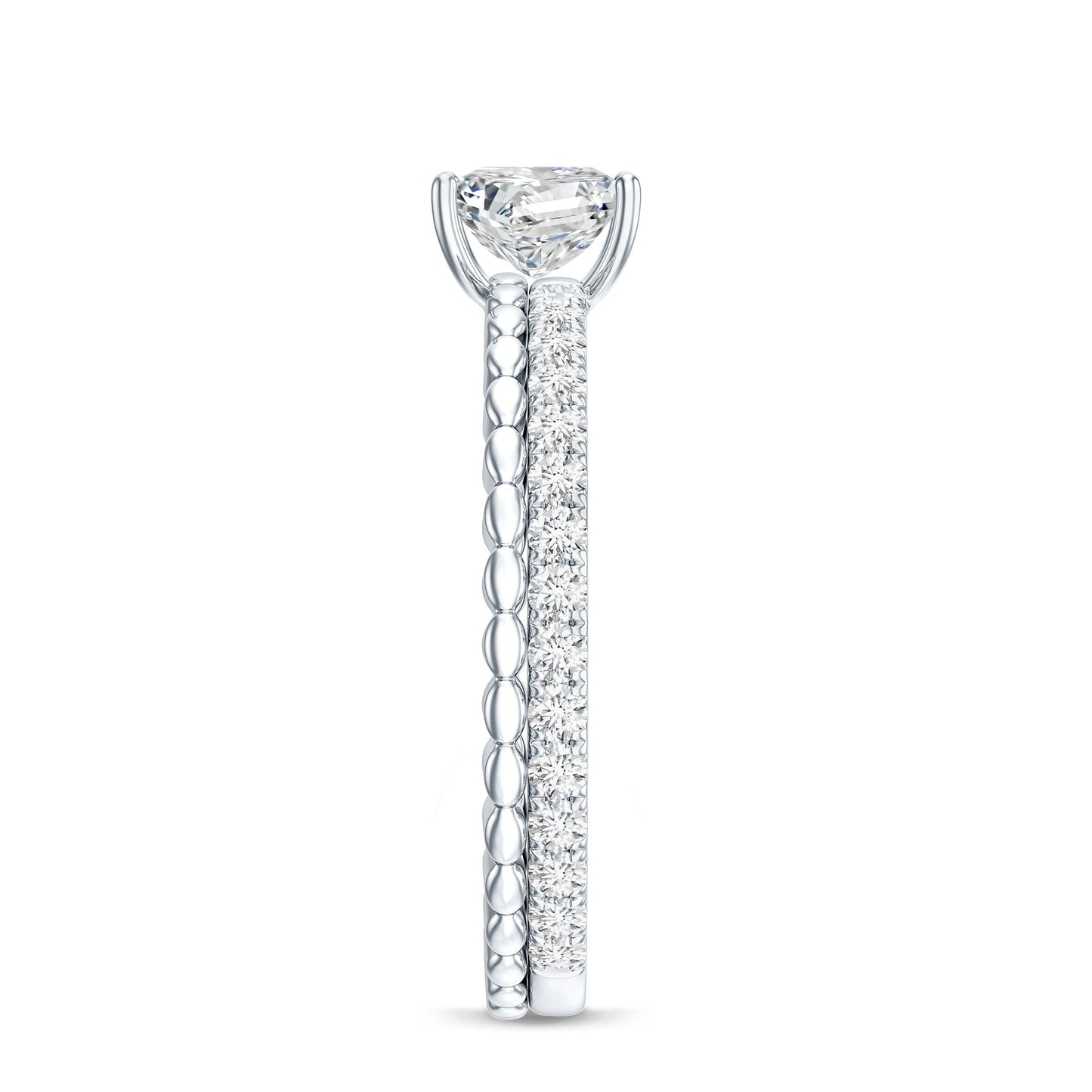 Princess Cut Lab Grown Diamond Promise Ring With Certificate