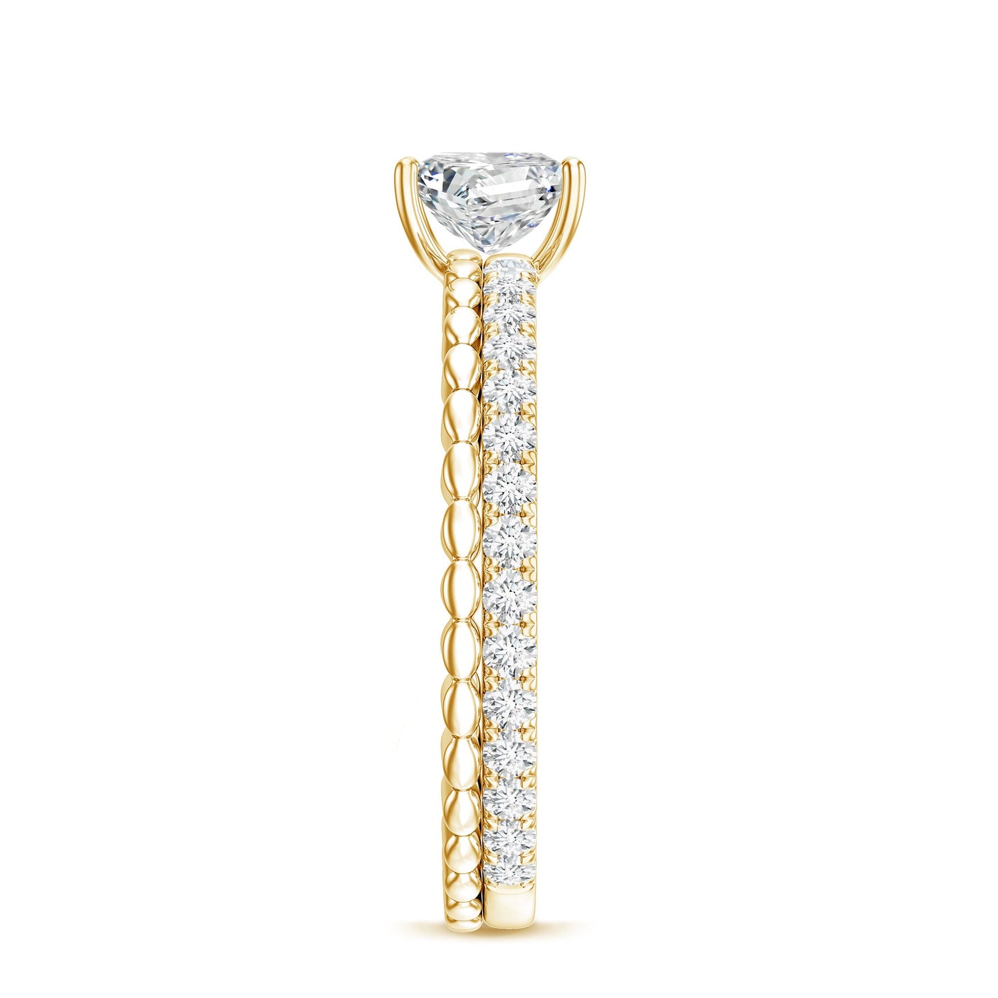 Princess Cut Lab Grown Diamond Promise Ring With Certificate