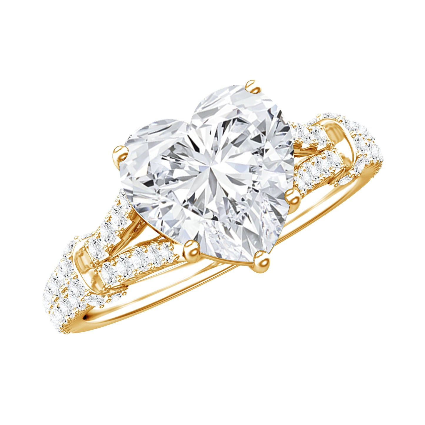 2 Carat Lab Grown Diamond Heart Shape Engagement Ring