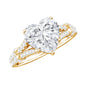 2 Carat Lab Grown Diamond Heart Shape Engagement Ring