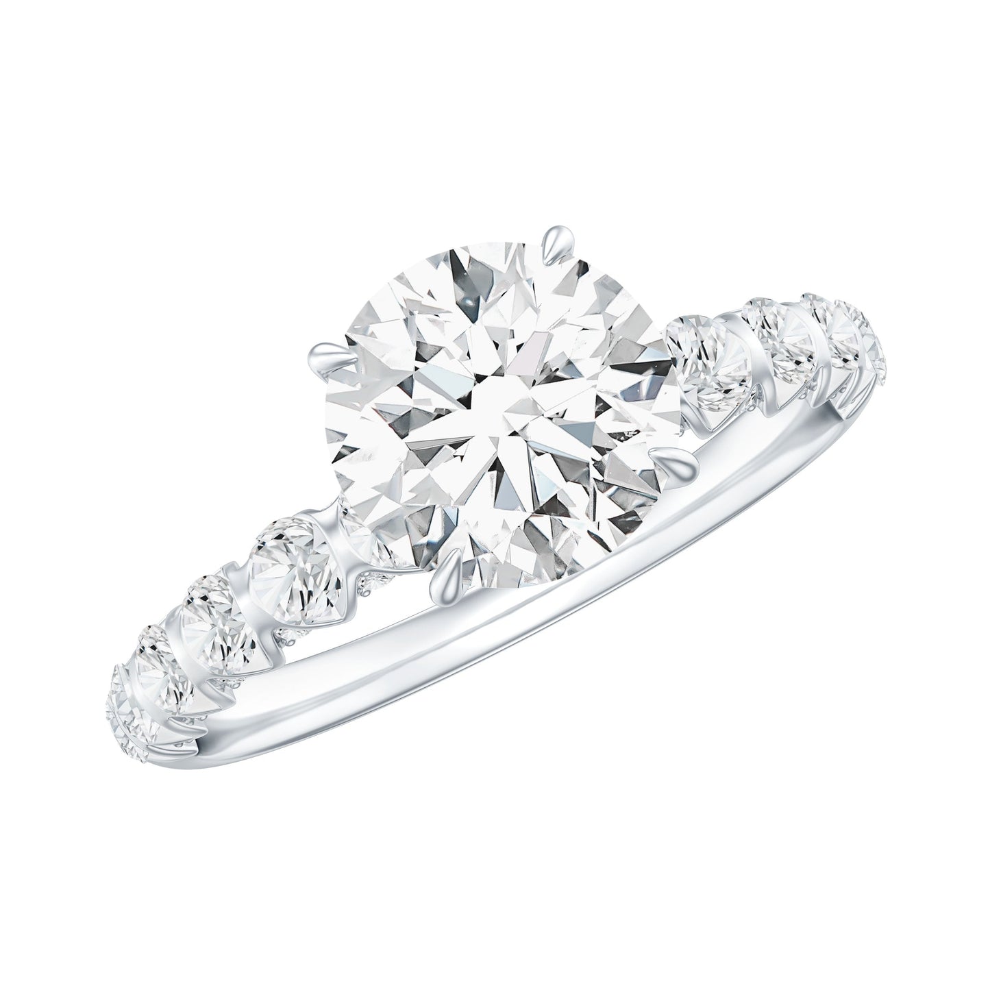 Certified 1.2 Carat Lab Grown Diamond Solitaire Engagement Ring
