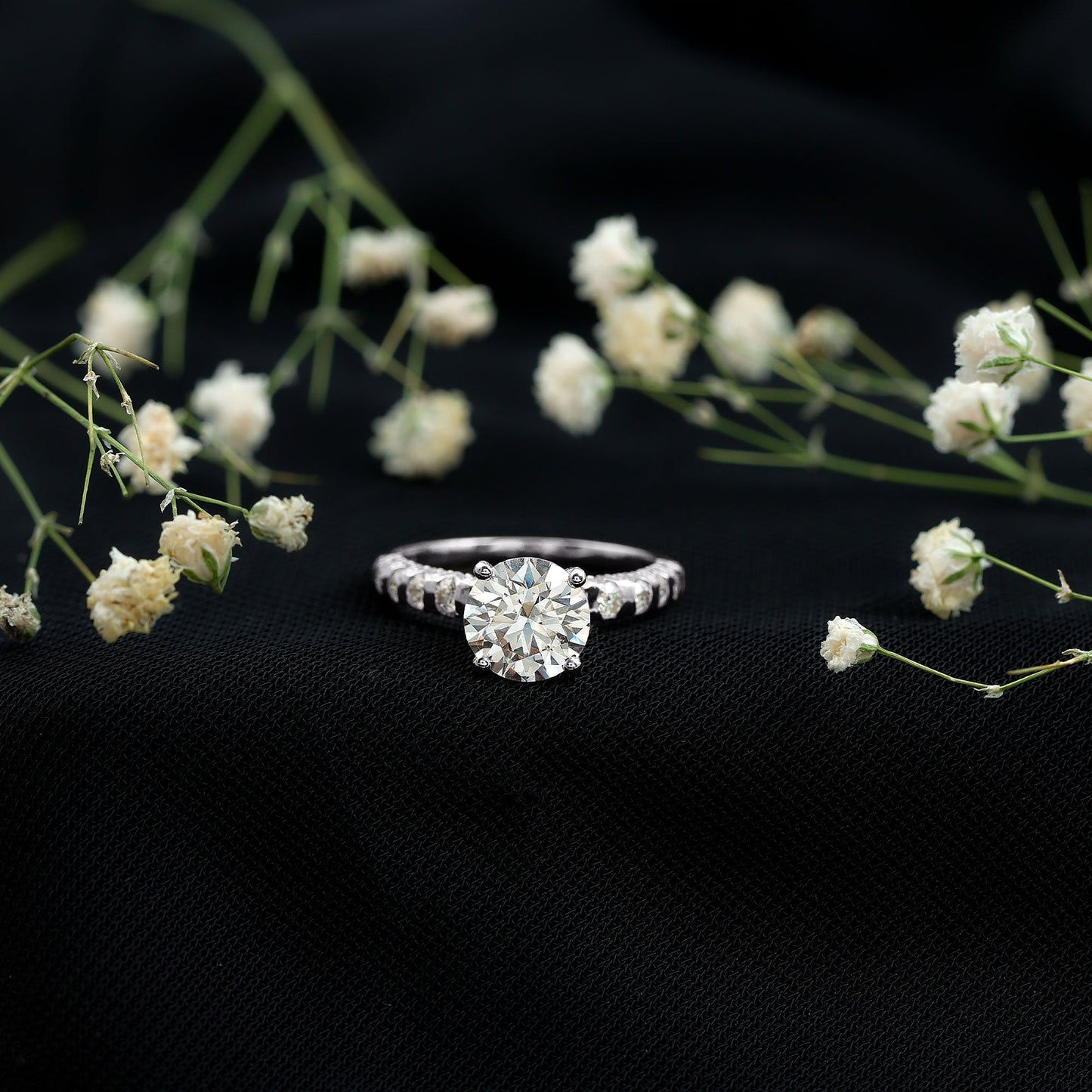 Certified 1.2 Carat Lab Grown Diamond Solitaire Engagement Ring