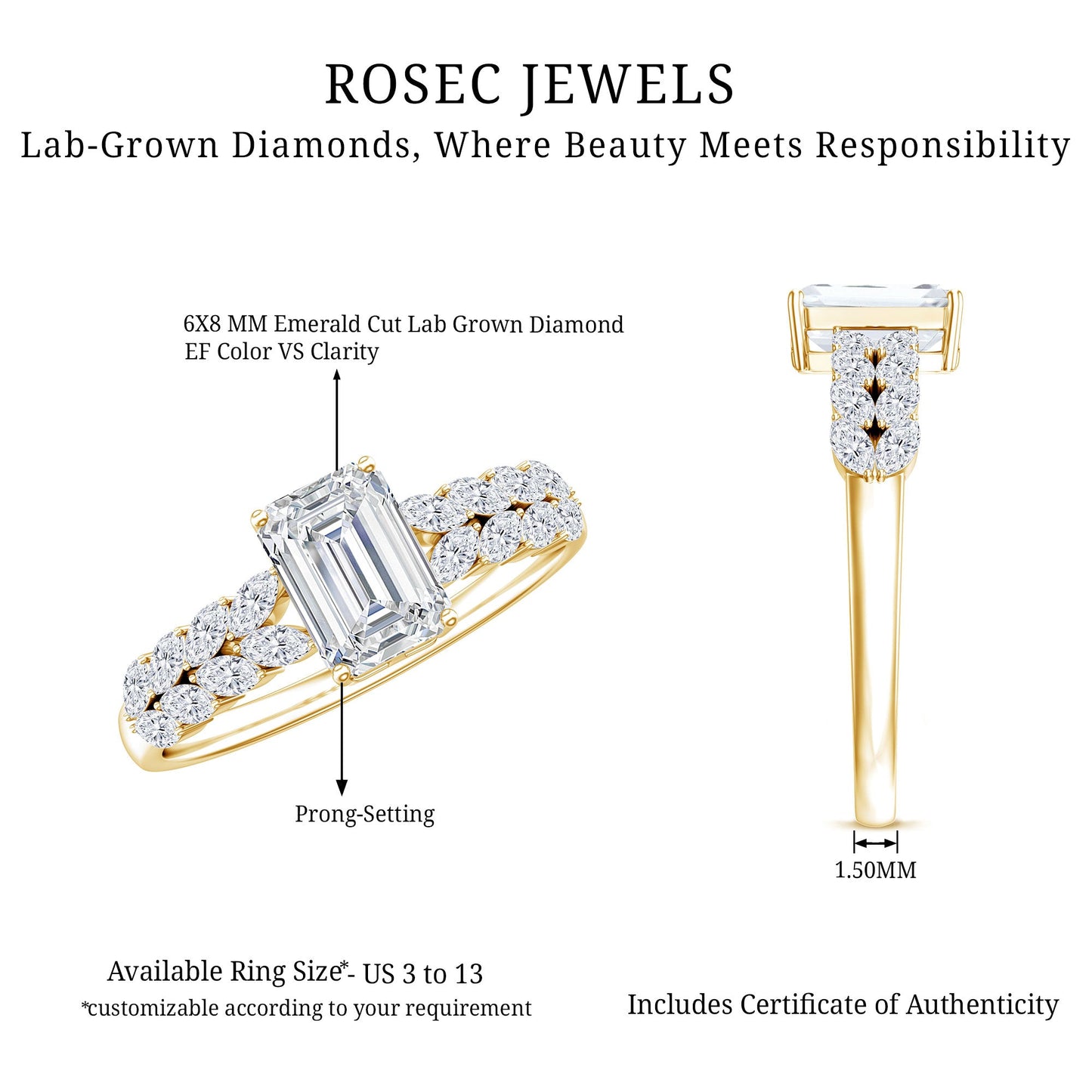 1.8 Carat Lab Grown Diamond Ring For Women With Certificate