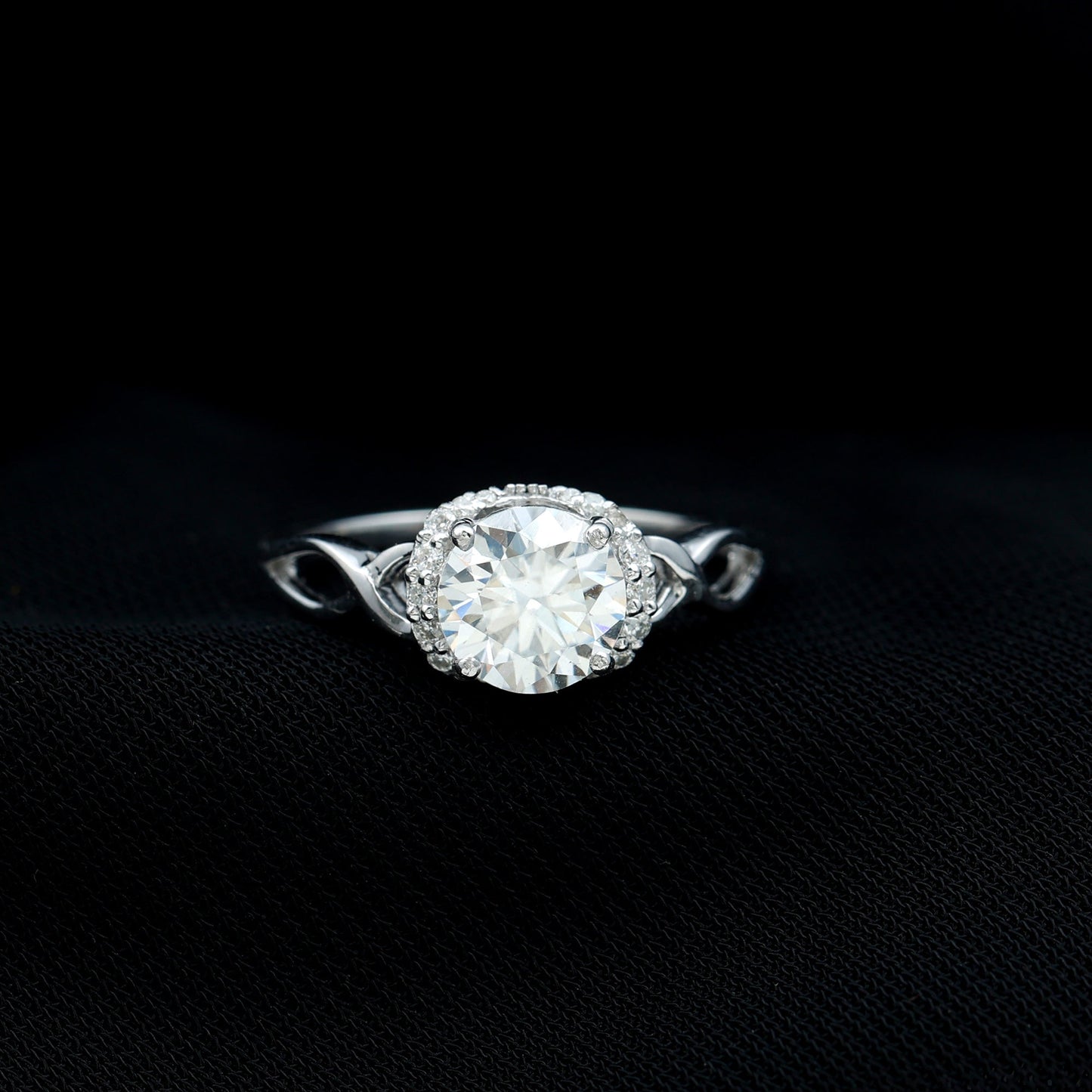 1.2 Carat Round Lab Created Diamond Solitaire Infinity Ring for Her