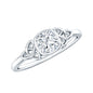 Certified Cushion Cut Diamond Knot Promise Ring