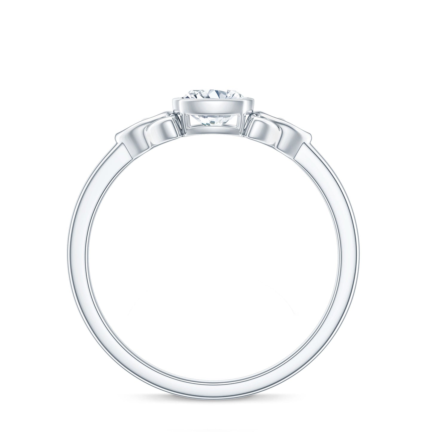 Certified Cushion Cut Diamond Knot Promise Ring