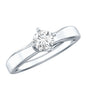0.4 Carat Lab Grown Diamond Solitaire Ring With 4 Prong Diagonal Set
