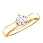 0.4 Carat Lab Grown Diamond Solitaire Ring With 4 Prong Diagonal Set