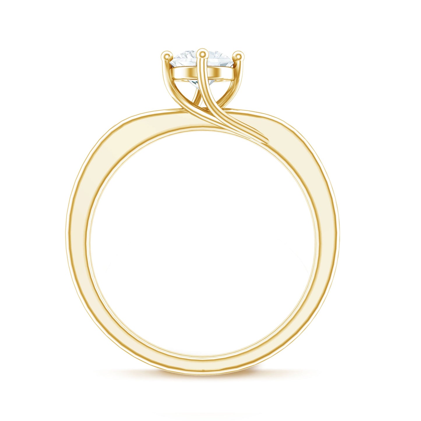 0.4 Carat Lab Grown Diamond Solitaire Ring With 4 Prong Diagonal Set