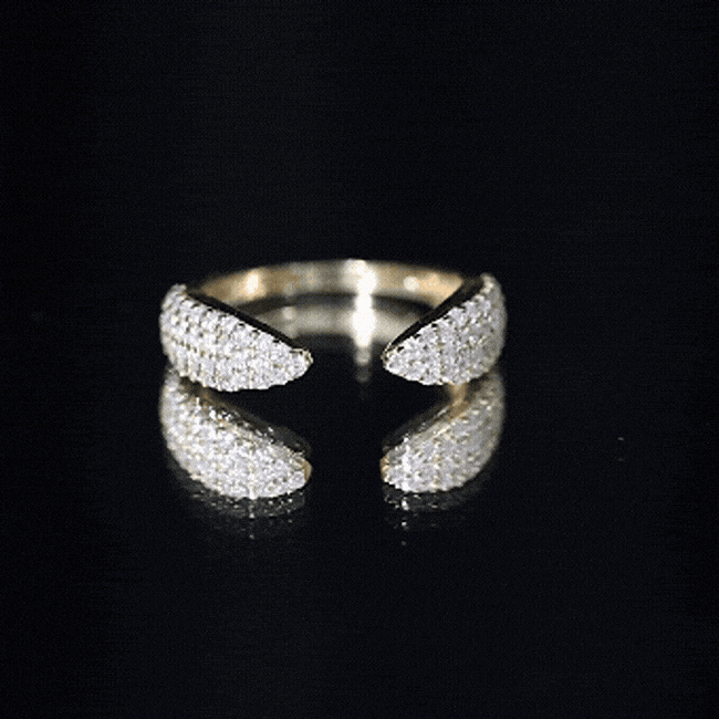 Lab Created Diamond Wedding Wrap Ring For Women