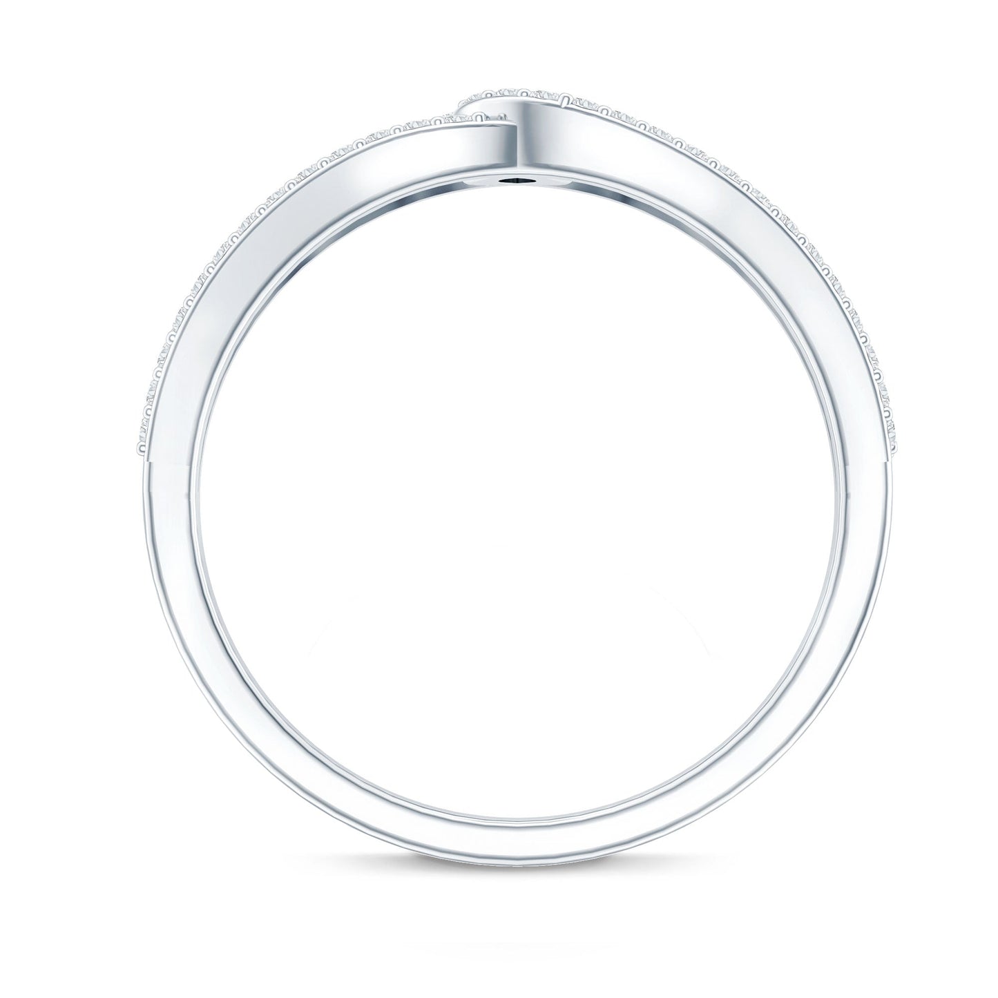 Brilliant Cut Lab Created Diamond Knot Anniversary Ring for Her