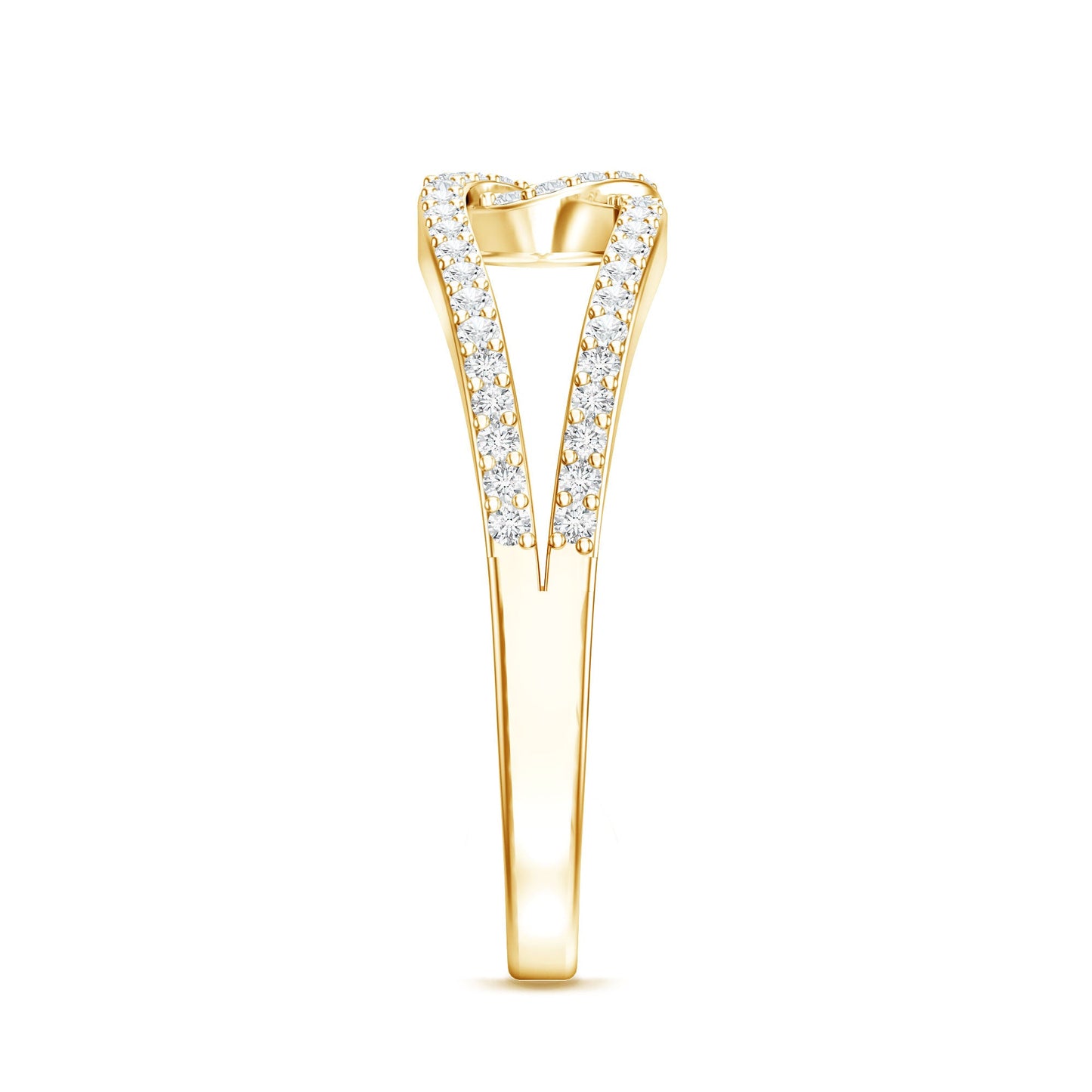 Brilliant Cut Lab Created Diamond Knot Anniversary Ring for Her