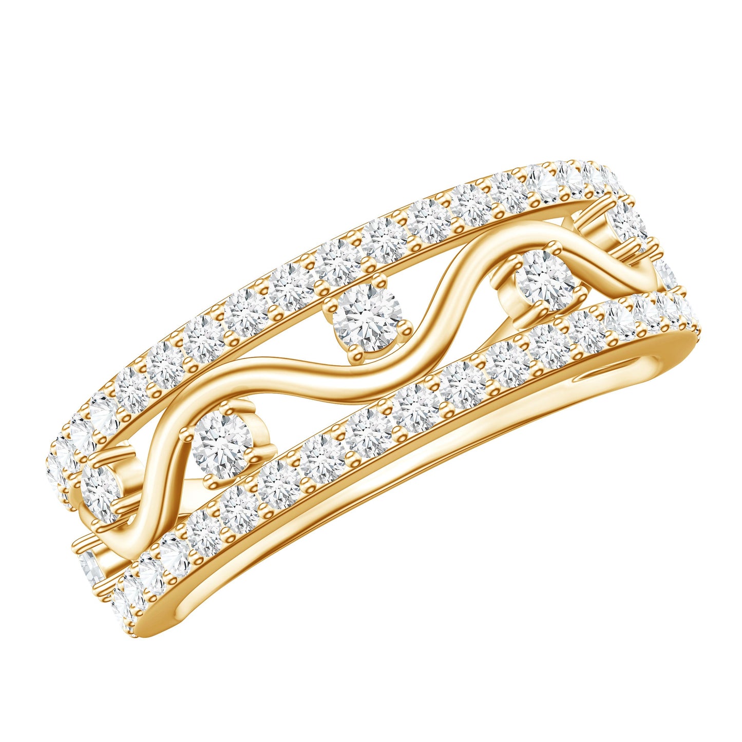 Womens Lab Created Diamond Wedding Band With Certificate