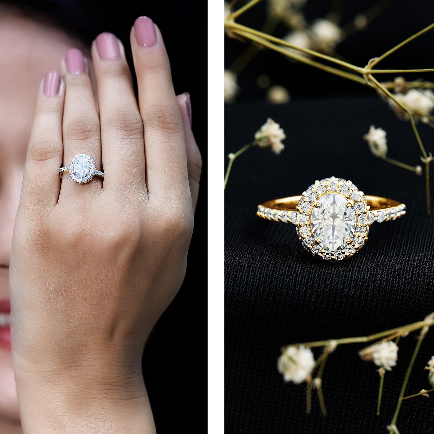 Certified 1.2 Carat Lab Grown Diamond Oval Shape Engagement Ring