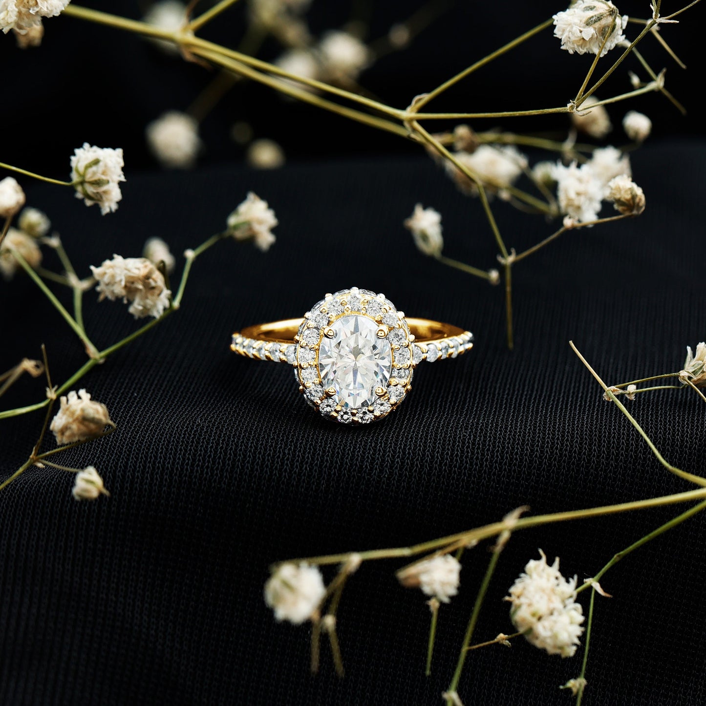 Certified 1.2 Carat Lab Grown Diamond Oval Shape Engagement Ring