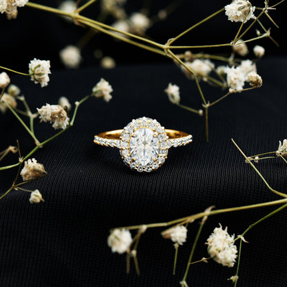Certified 1.2 Carat Lab Grown Diamond Oval Shape Engagement Ring
