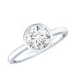 Brilliant Cut Bezel Set Lab Grown Diamond Simple Solitaire Ring