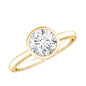 Brilliant Cut Bezel Set Lab Grown Diamond Simple Solitaire Ring