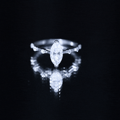 Marquise Shape Lab Grown Diamond Solitaire Ring With Certificate