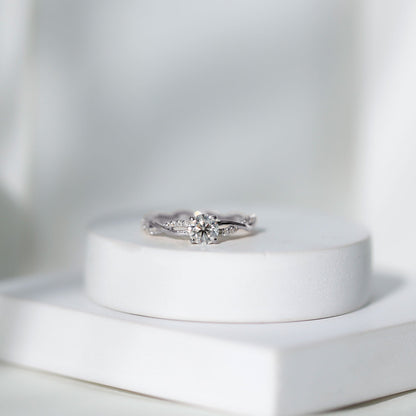 Certified Round Lab Grown Diamond Crossover Promise Ring